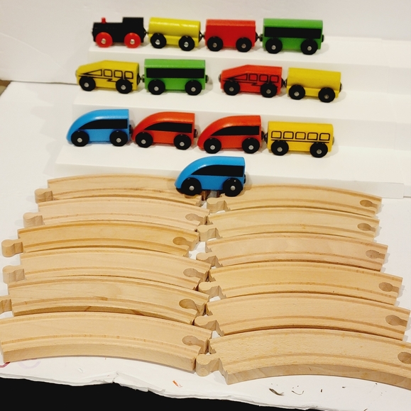Toys Ikea Iillabo Wooden Train Track And Train Set Poshmark